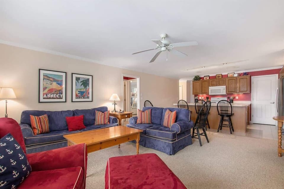 Open living, dining and kitchen space