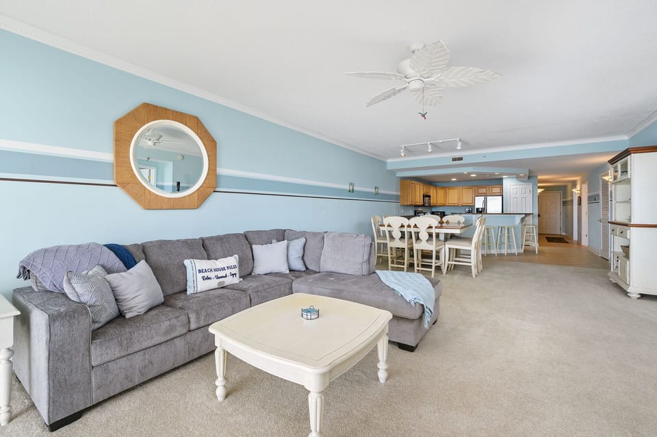 There is plenty of seating for the family to enjoy a little quality time on the couch which is also a Sleeper Sofa!