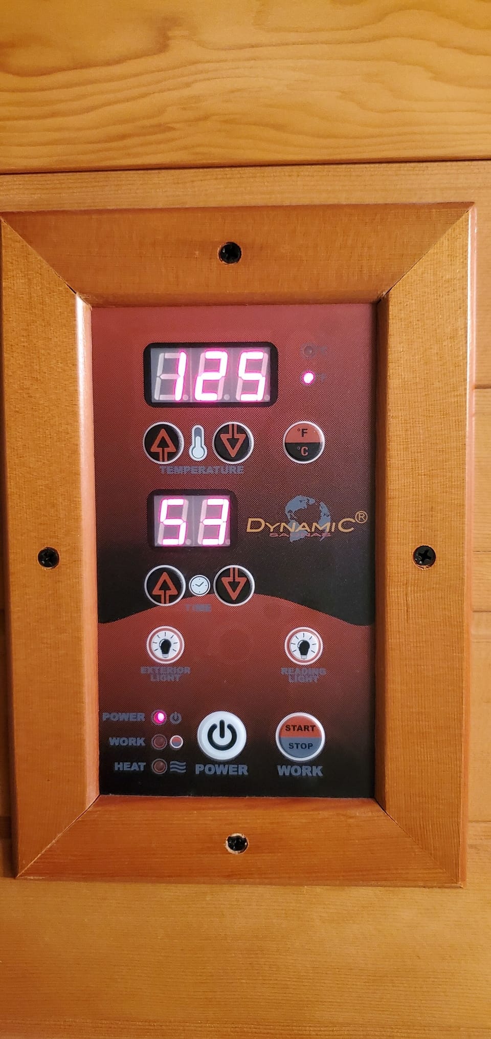 Infrared Dry Sauna | Control Panel