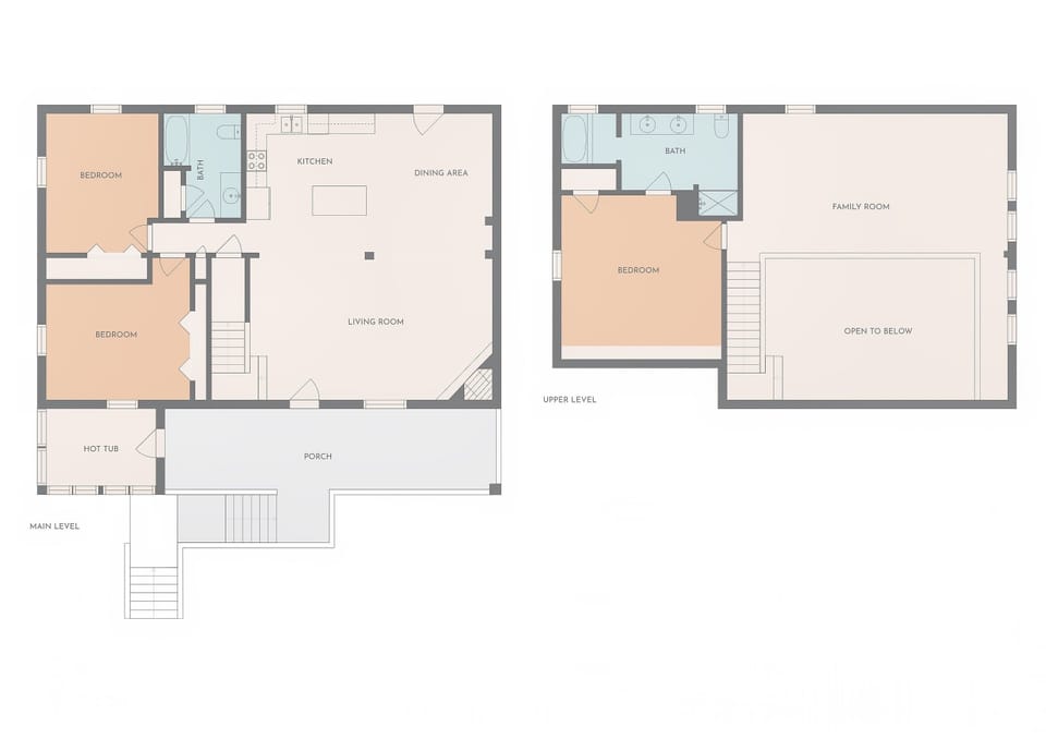 The Cabin has an open floor plan