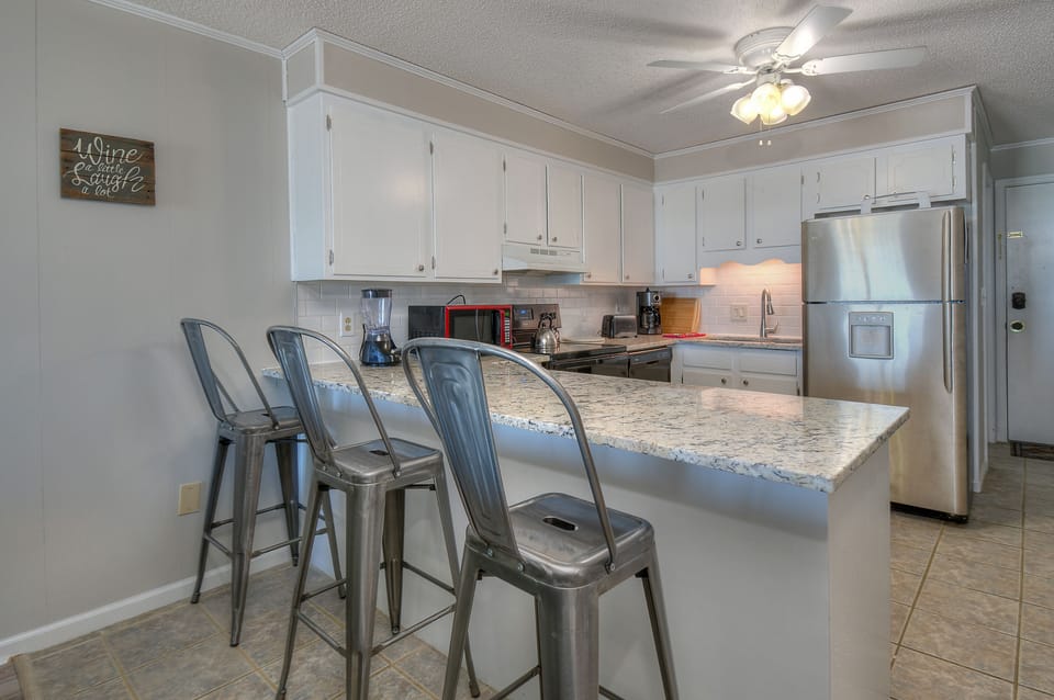 Sit at the kitchen bar and plan your next adventure.