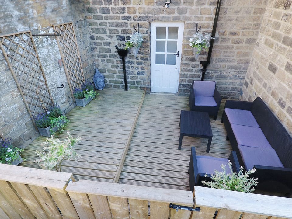 Back door and outdoor terrace