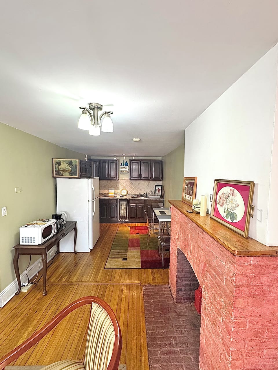 View of the kitchen and dining area from the living room