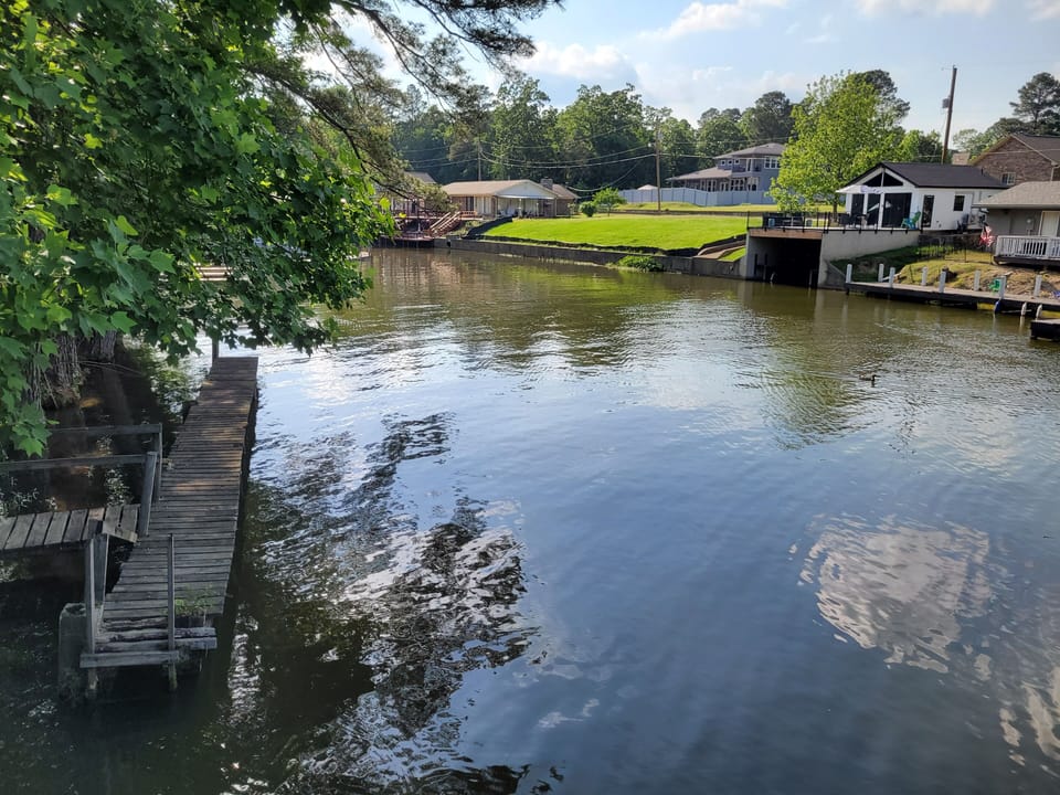 LAKESIDE dock for boat parking, swimming,  fishing 
