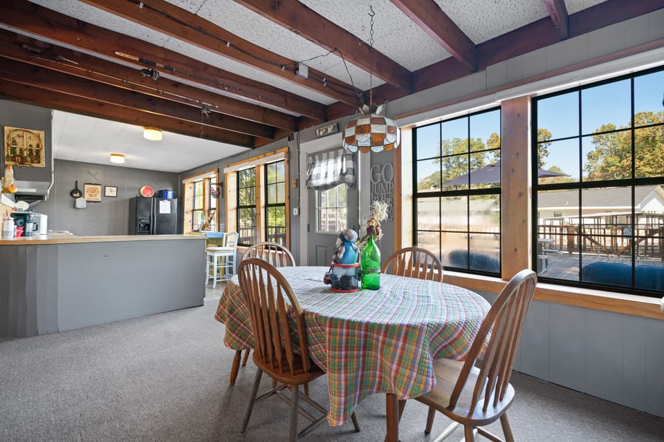Space for dining, games, study,  or off site work area