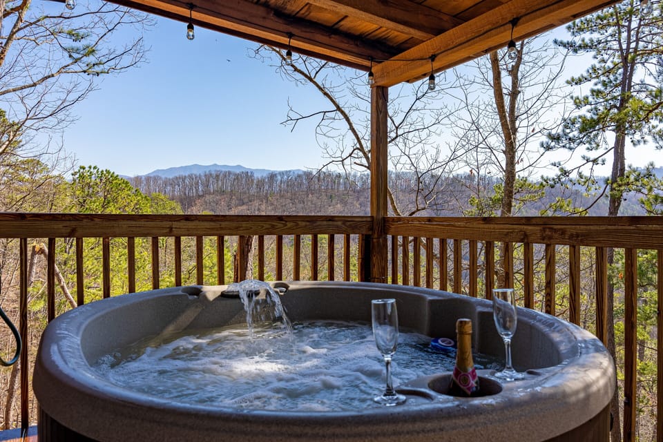 Private Hot Tub w/ Mt. LeConte View