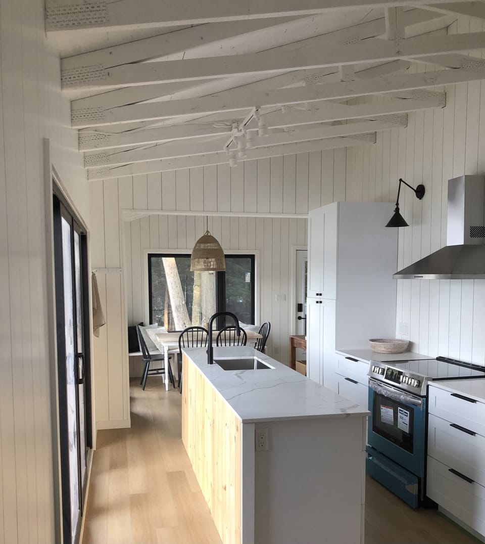 Brand new kitchen with new appliances and dishwasher. 
