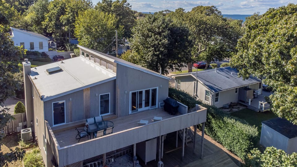 Large deck with water views 