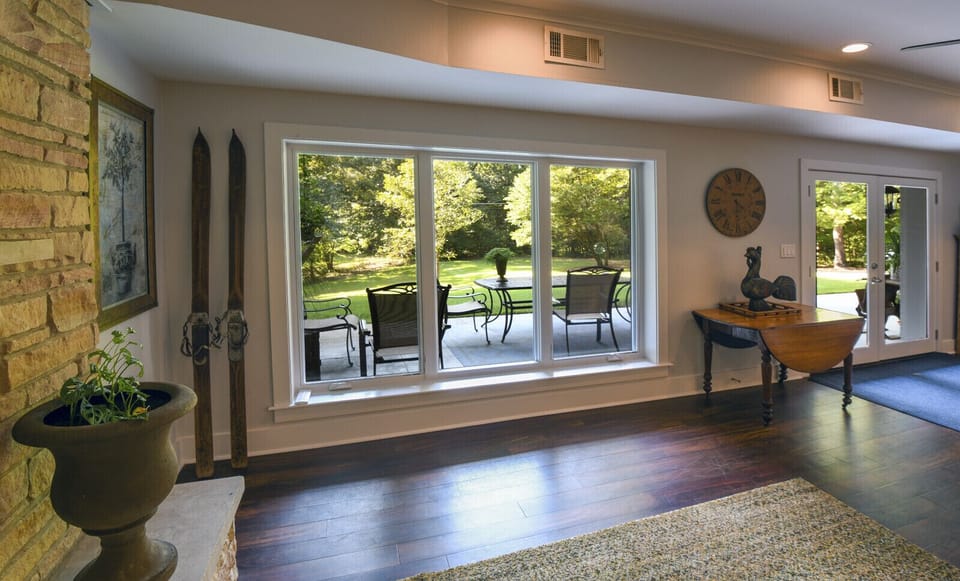 looking out from the living room