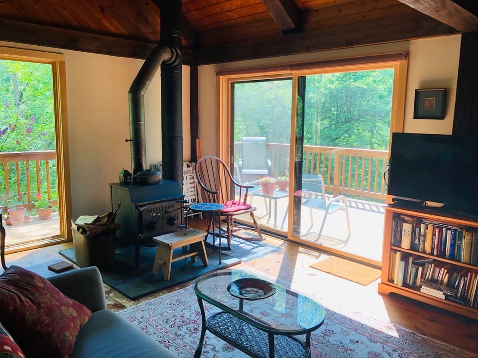 Living Room with Woodstove