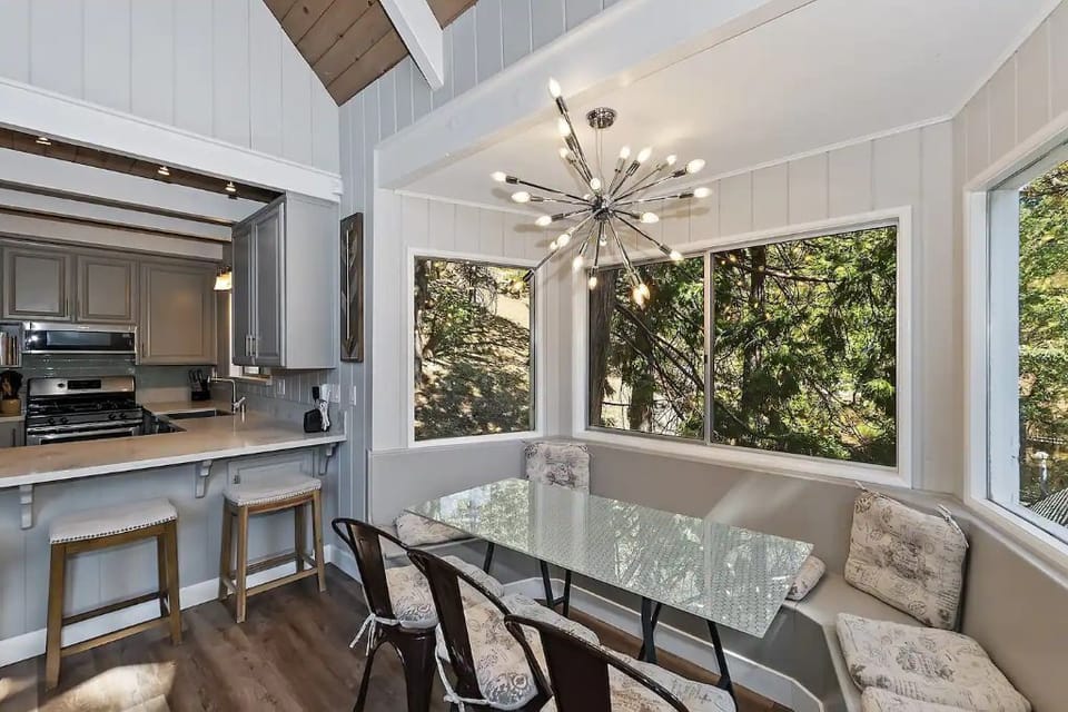 Share a delicious meal around the large dining nook.
