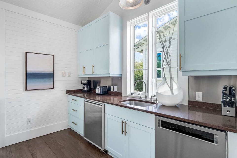 Drip coffee maker and under counter fridge featured