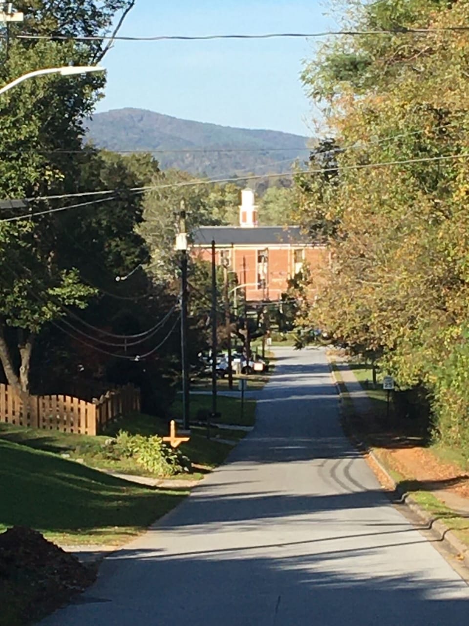 View of Brevard College from the front of the house