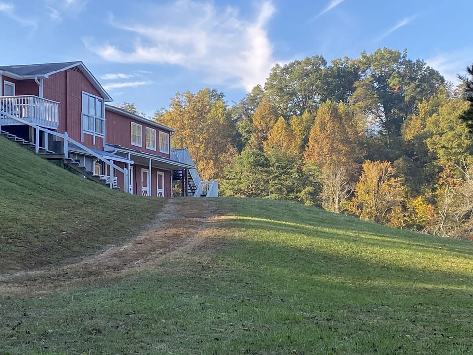 Home is surrounded by awesome autumn colors in October.