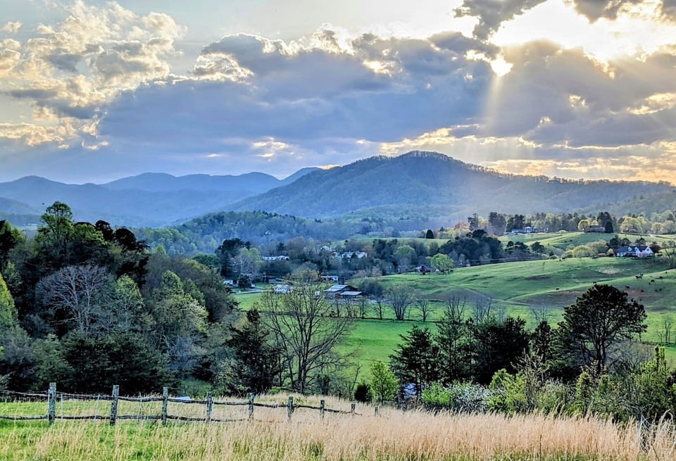 Mountain view from pasture just above the B&B home.