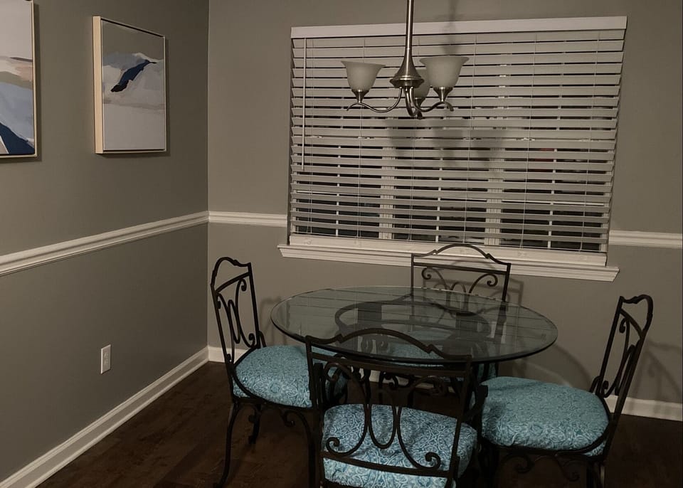 Spacious eat-in kitchen.