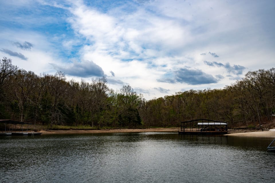 The view during the winter drawn-down.  We have much more water during summer.