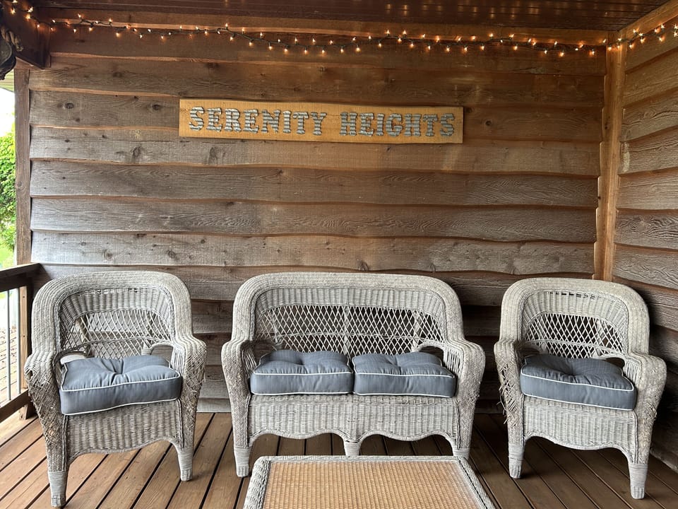 More seating on the back porch.