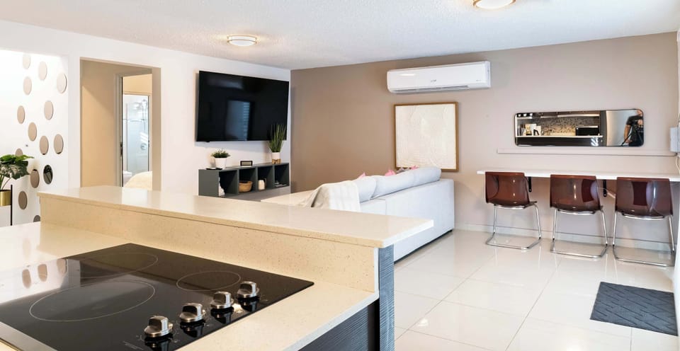 Living Area with Sofa Bed & Dining / Workspace Area