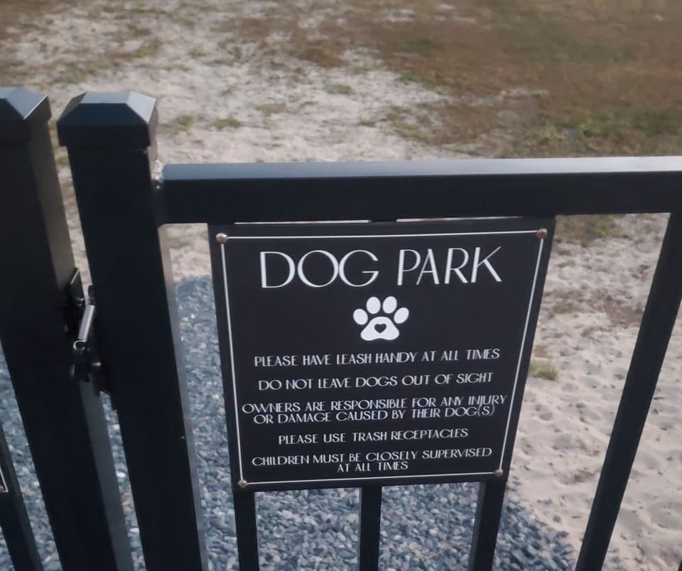Dog run available in the southern section of the development.