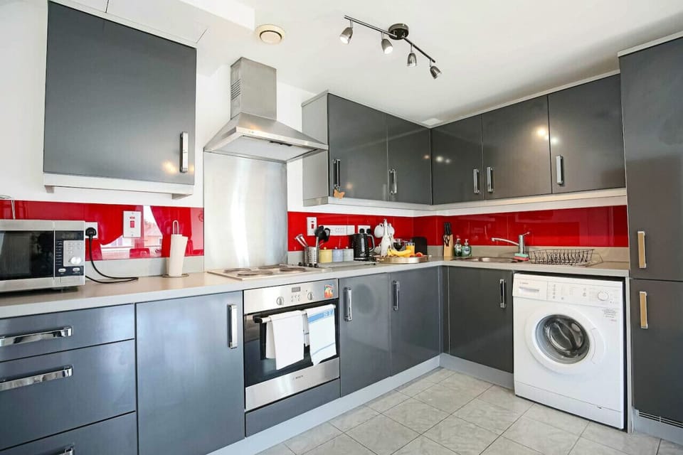 A fully equipped kitchen with everything you need to prepare a home cooked meal