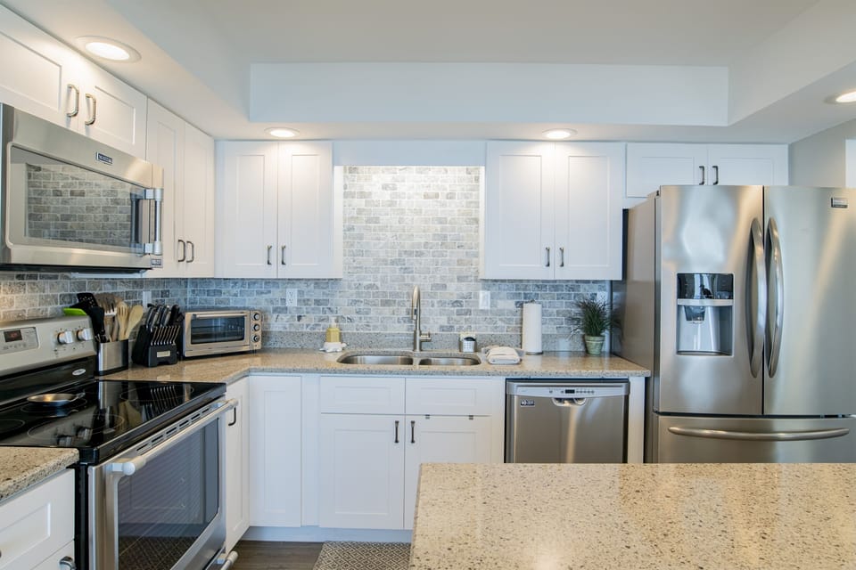 High end stainless appliances