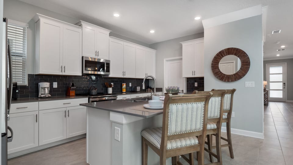 Gorgeous Kitchen Area with Barstool Seating