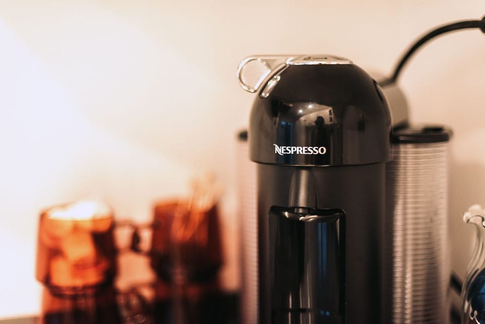 Enjoy our fully stocked Nespresso coffee bar.