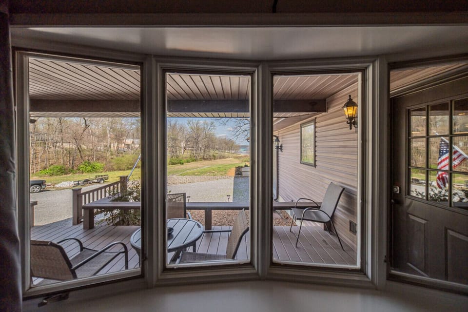 View from the living room bay window
