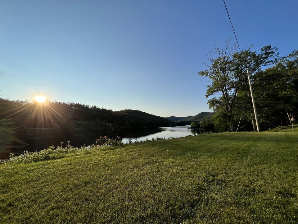 View of Echo Lake from across the street