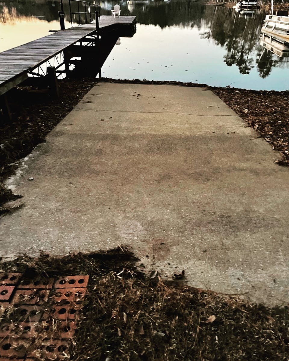 Private boat ramp