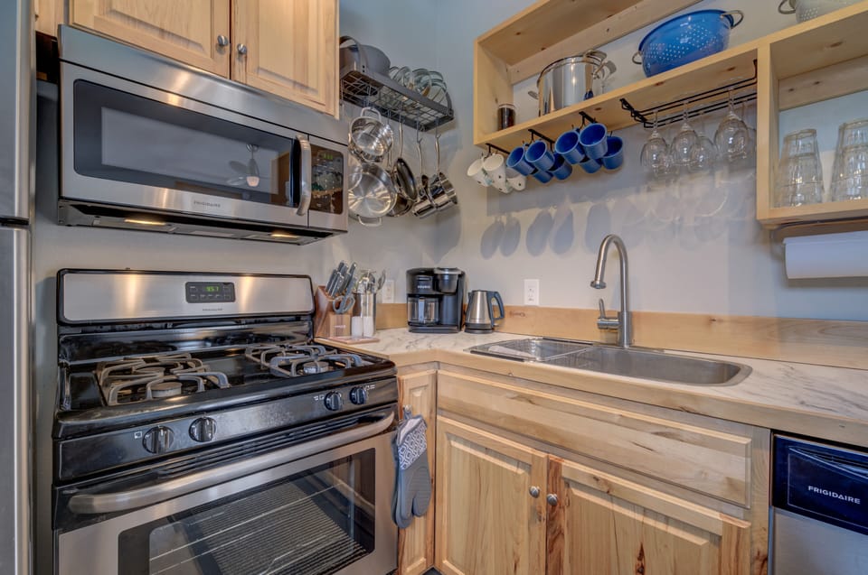 fully stocked kitchen