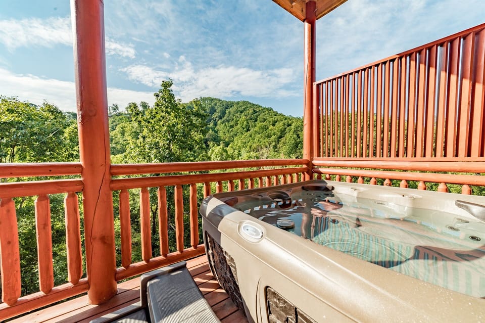 Hot tub has the views! 