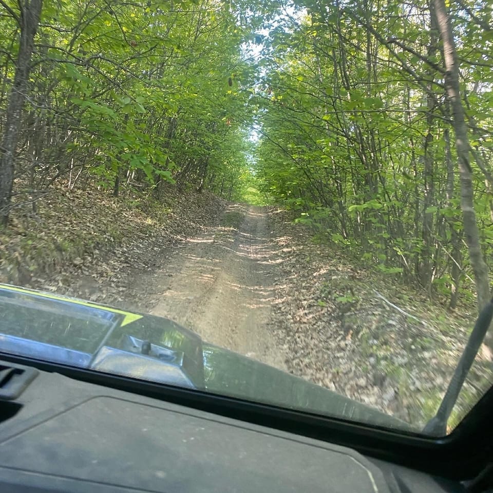 Trail view…bring your side-by-side or 4-wheeler and ride all day!