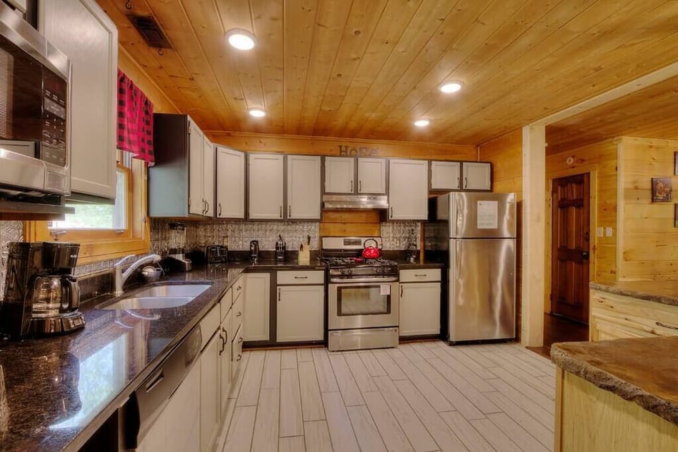 Large open-style kitchen. 