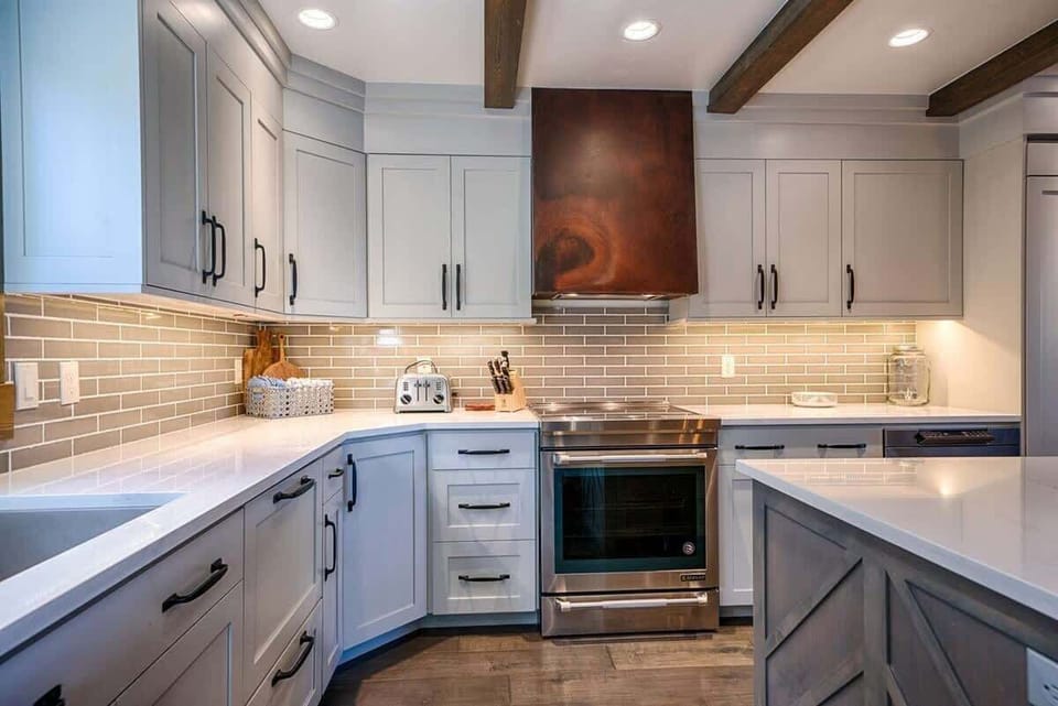 Family kitchen adjoined to the dining area.