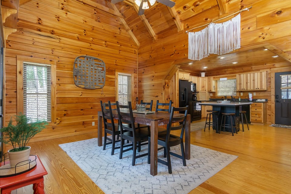 Enjoy quality time together in the spacious dining area over delicious meals made in the fully-equipped kitchen