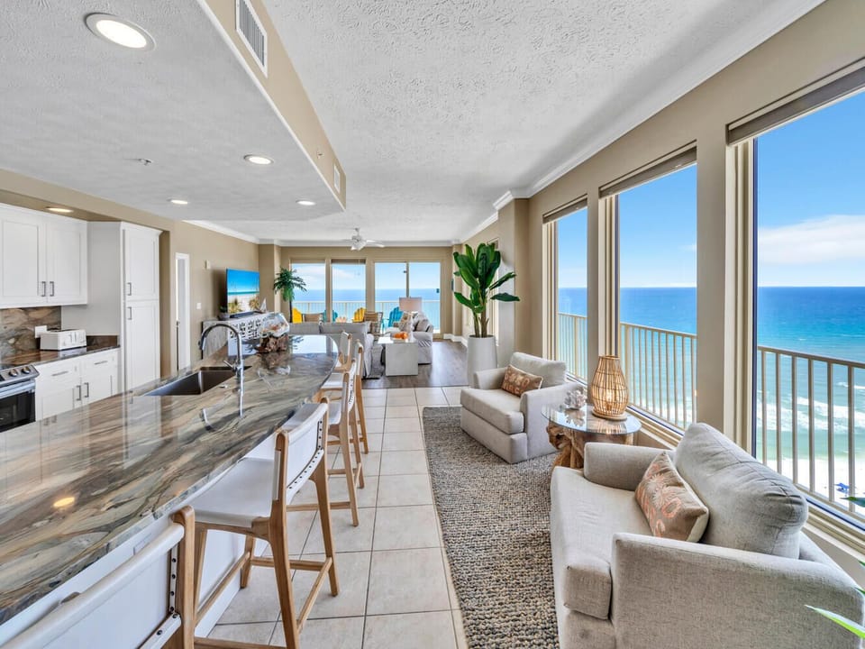 Kitchen to living view