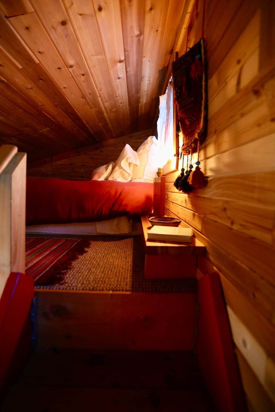 Top of the stairs looking at the sleeping loft.