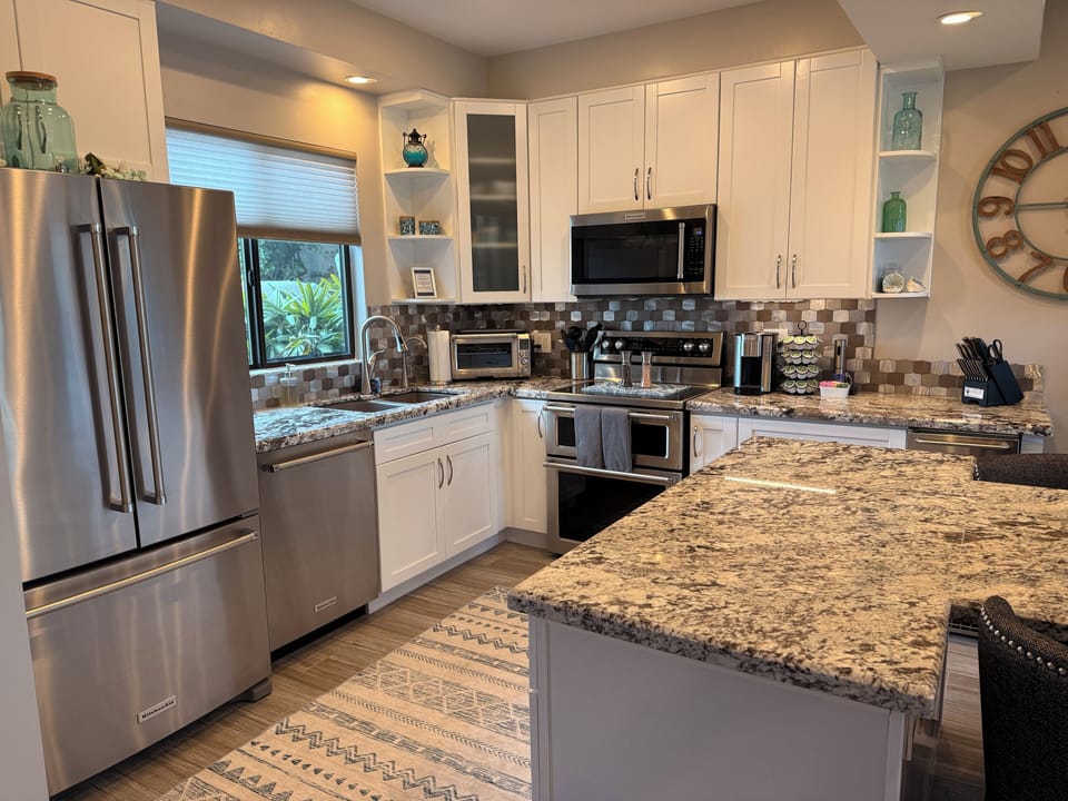 Fully stocked kitchen