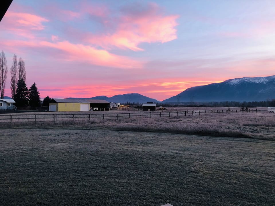 Sunrise from the property