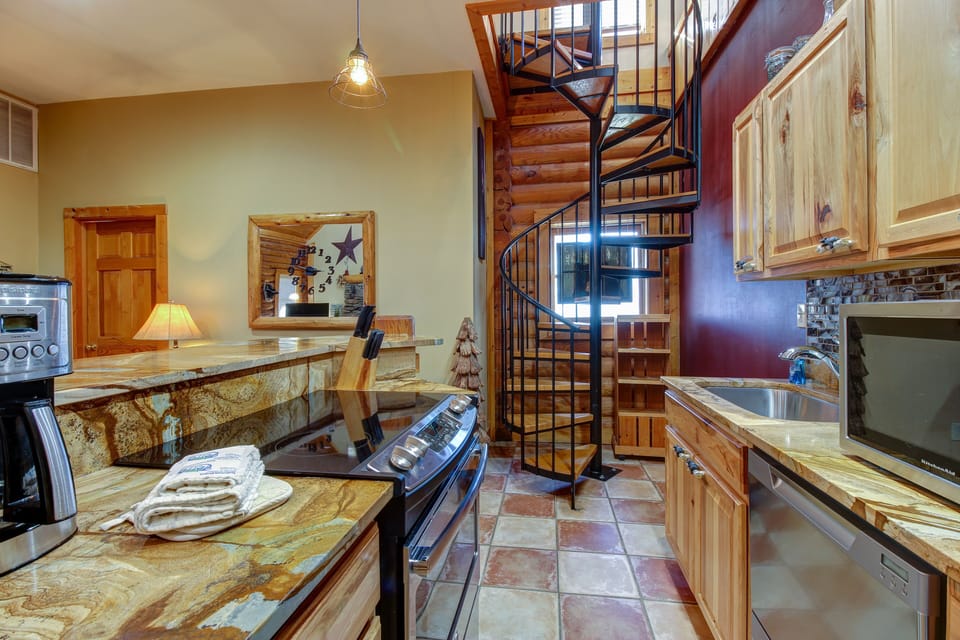 spiral stairway for upstairs