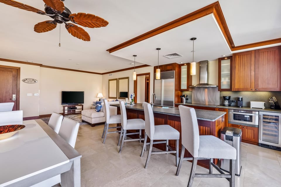 kitchen and dining area