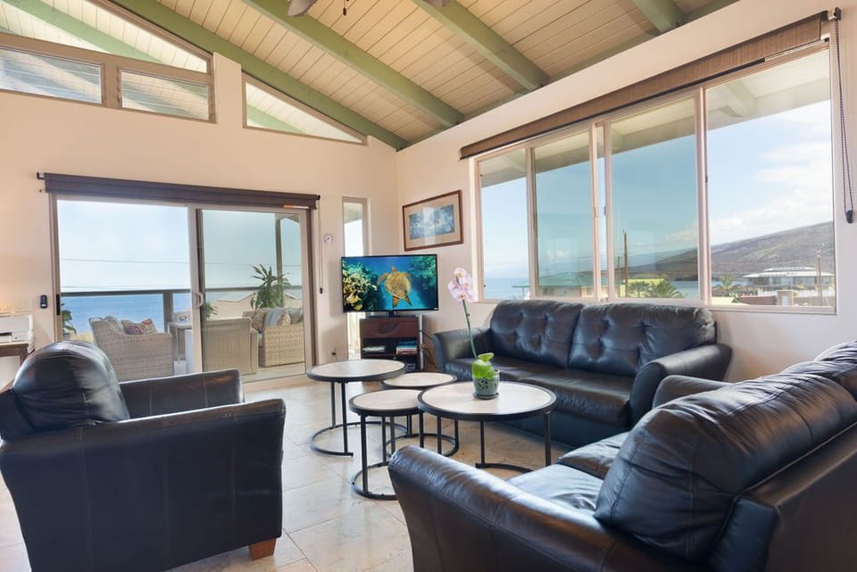 Open floor plan with comfy living room with streaming media if you must!