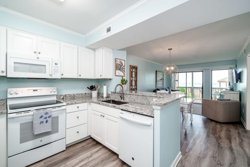 Experience kitchen fun coupled with direct ocean view!