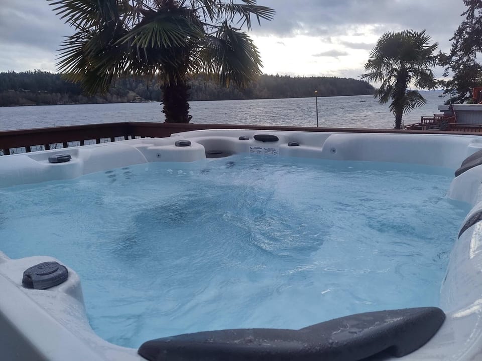 The 6-person hot tub is a guest favorite!