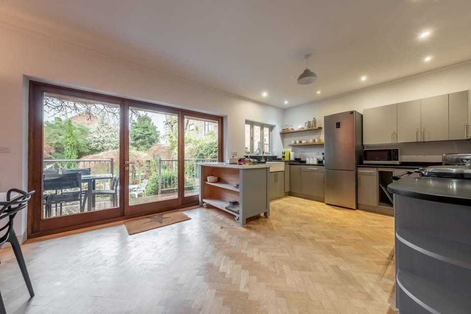 First floor: A large kitchen welcomes you