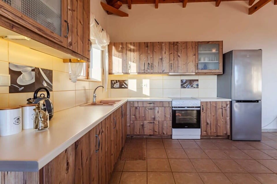 Spacious kitchen area.