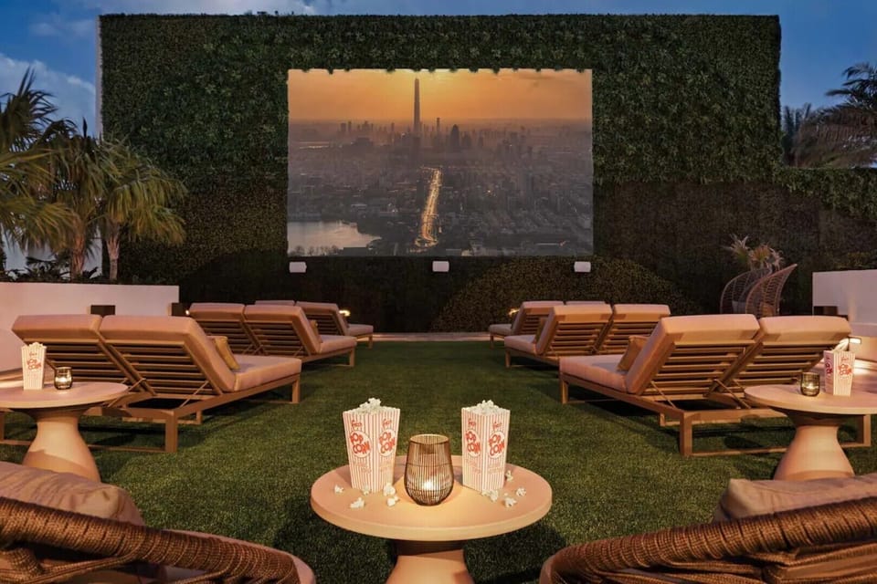 Outdoor cinema: movie screenings may take place on weekends
