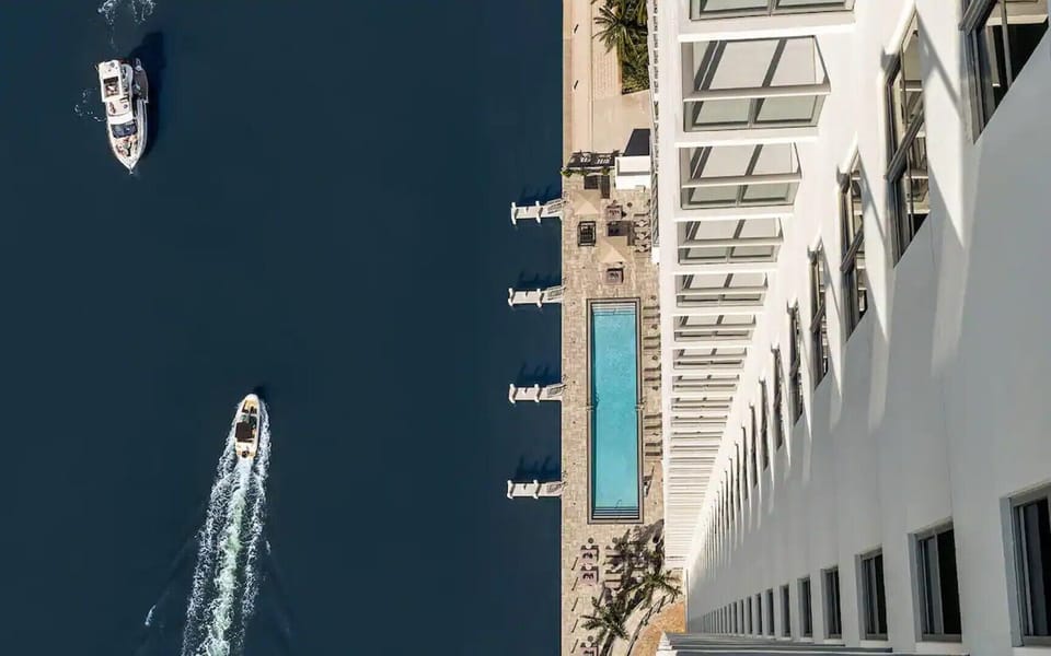 Ground level pool with gorgeous views of the intercostal